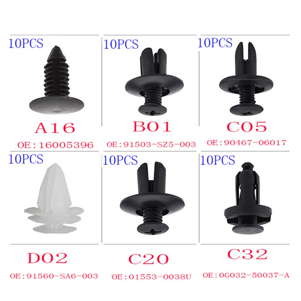 6 kinds Auto Fastener Clip Car Fender Push Retainer Pin Rivet Bumper for Door Trim Panel Retainer Black White for All Car
6 kinds Auto Fastener Clip Car Fender Push Retainer Pin Rivet Bumper for Door Trim Panel Retainer Black White for All Car