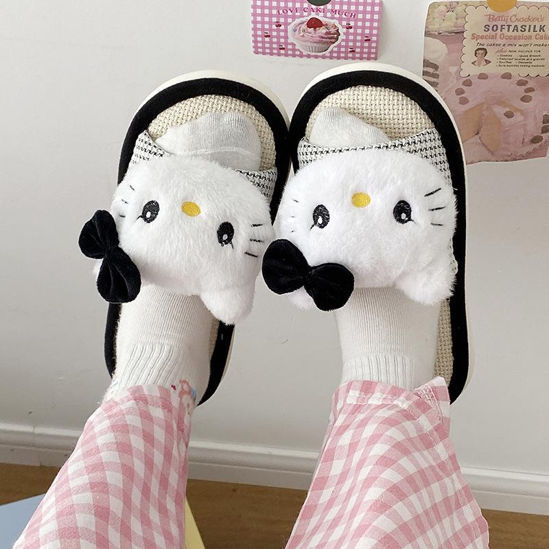 Cute cartoon home casual slippers women s summer new comfortable versatile non-slip outer wear linen slippers women 40/41 чёрный
Cute cartoon home casual slippers women s summer new comfortable versatile non-slip outer wear linen slippers women 40/41 чёрный