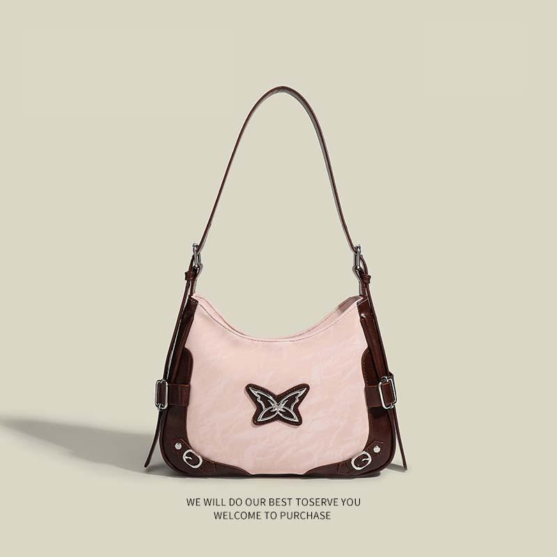 Niche Retro Butterfly Contrasting Color Locomotive Underarm Bag Female American Sweet Cool Hot Girl Shoulder Messenger Bag
Niche Retro Butterfly Contrasting Color Locomotive Underarm Bag Female American Sweet Cool Hot Girl Shoulder Messenger Bag