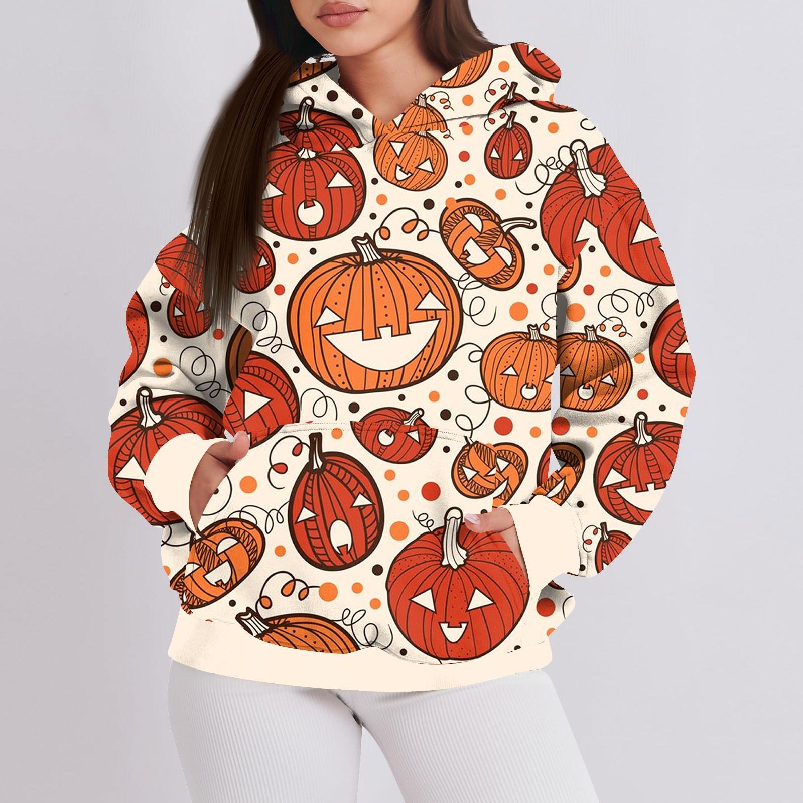 Женская мода повседневный пуловер с капюшоном толстовка с длинным рукавом с принтом на Хэллоуин XXL красный
Женская мода повседневный пуловер с капюшоном толстовка с длинным рукавом с принтом на Хэллоуин XXL красный