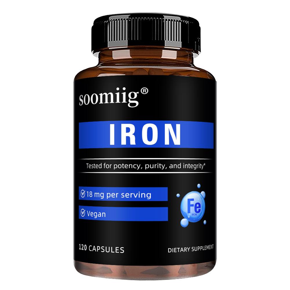Iron 18 mg, Dietary Supplement, 120 Vegetable Capsules Per Bottle 120 Capsules
Iron 18 mg, Dietary Supplement, 120 Vegetable Capsules Per Bottle 120 Capsules