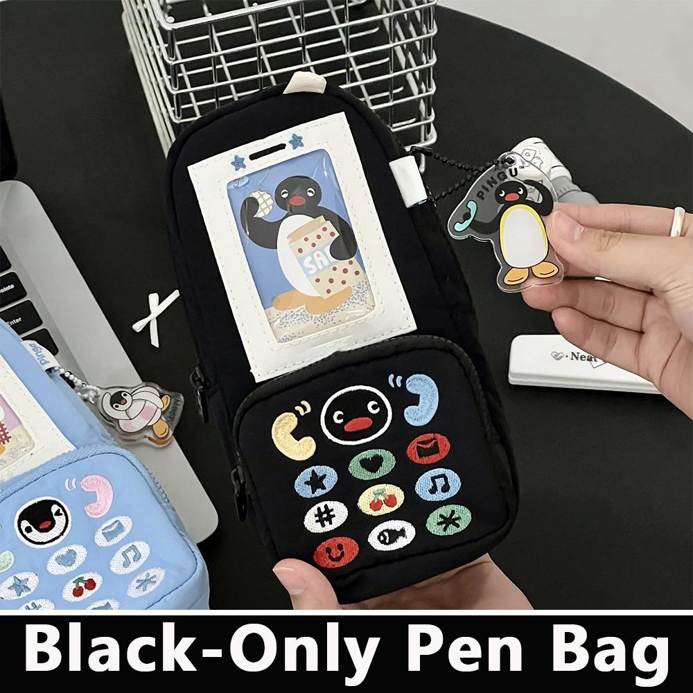 Багатофункціональний полотняний пенал Форма телефону Вишивка пінгвіна Пенал для канцелярії Велика місткість Пеналь Шкільне приладдя чорний
Багатофункціональний полотняний пенал Форма телефону Вишивка пінгвіна Пенал для канцелярії Велика місткість Пеналь Шкільне приладдя чорний