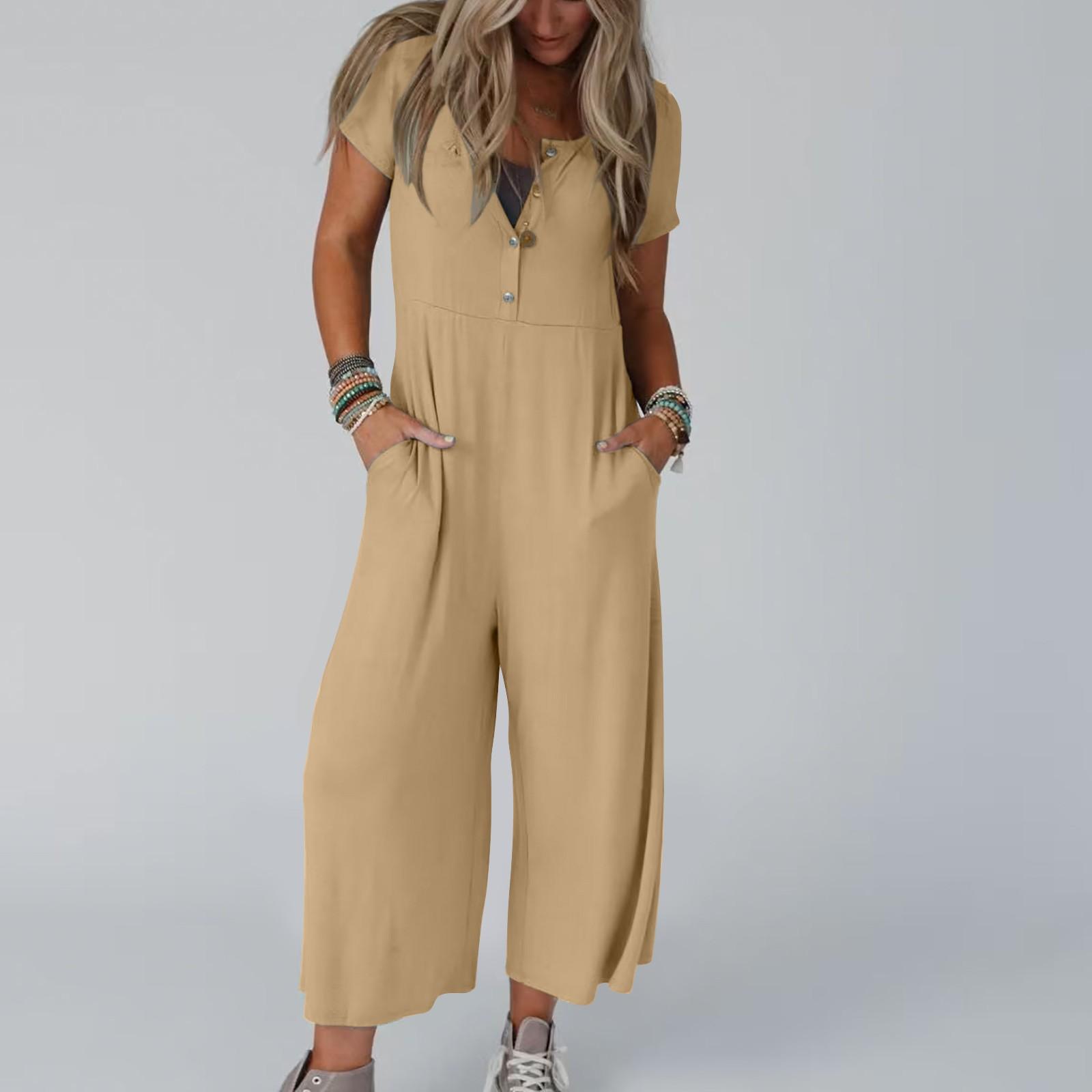 Женские повседневные спортивные комбинезоны Весенняя и летняя одежда Одежда с короткими рукавами Комбинезоны Рабочая одежда Спортивная одежда Повседневные домашние пижамы M хаки
Женские повседневные спортивные комбинезоны Весенняя и летняя одежда Одежда с короткими рукавами Комбинезоны Рабочая одежда Спортивная одежда Повседневные домашние пижамы M хаки