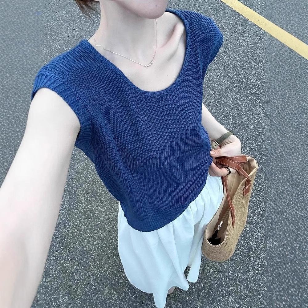 Women s High-End Ice Silk Blue Knit U-Neck Short-Sleeve T-Shirt - Summer 2025 Collection One Size (Recommended for up to 125 lbs)
Women s High-End Ice Silk Blue Knit U-Neck Short-Sleeve T-Shirt - Summer 2025 Collection One Size (Recommended for up to 125 lbs)
