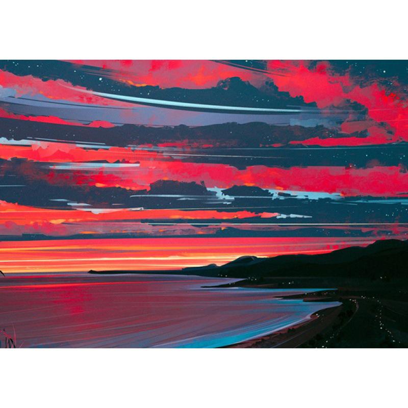 Sunrise Landscape Oil Painting Poster for Dorm, Cafe, Bedroom, Study, Bar - Wall Art with Frame Yellow Kraft Paper (No Glue) 30X42 cm
Sunrise Landscape Oil Painting Poster for Dorm, Cafe, Bedroom, Study, Bar - Wall Art with Frame Yellow Kraft Paper (No Glue) 30X42 cm