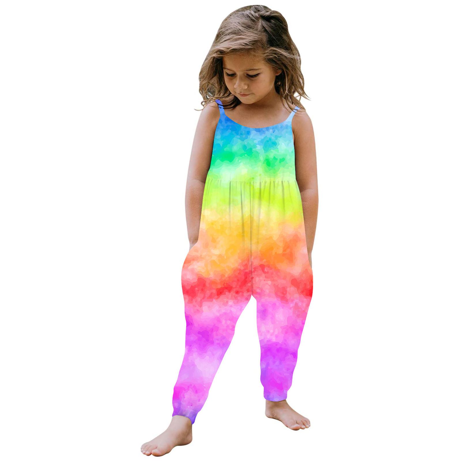 Комбинезон для маленьких девочек с бретельками, летние наряды 
Комбинезон для маленьких девочек с бретельками, летние наряды