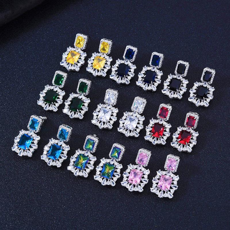 New Year S Square Color Treasure Zircon Earrings Light Luxury Premium Winter Chinese New Year Earrings зелений
New Year S Square Color Treasure Zircon Earrings Light Luxury Premium Winter Chinese New Year Earrings зелений