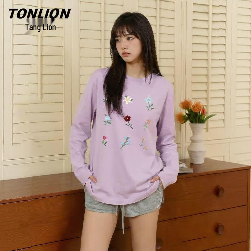 TonLion Women s Pure Cotton Long-Sleeve T-Shirt S
TonLion Women s Pure Cotton Long-Sleeve T-Shirt S