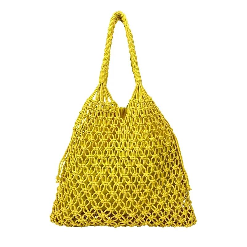 Summer Solid Color Handmade Woven Hollow Mesh Shoulder Bags 2026 High Quality Versatile Vacation Minimalist Women s Tote Bag жовтий
Summer Solid Color Handmade Woven Hollow Mesh Shoulder Bags 2026 High Quality Versatile Vacation Minimalist Women s Tote Bag жовтий