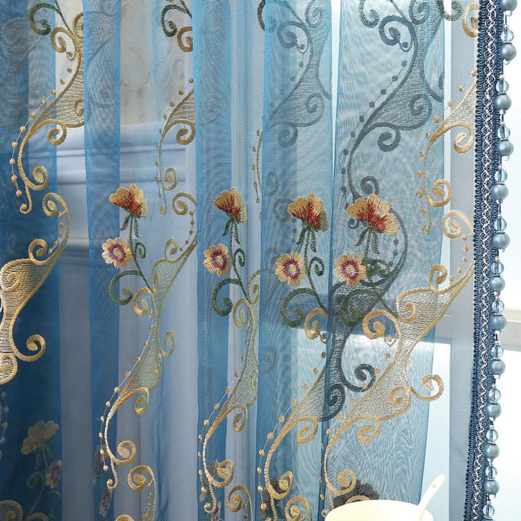 Blue Floral Embroidered European Style Gauze Window Curtain and Mosquito Net. Above 30 meters
Blue Floral Embroidered European Style Gauze Window Curtain and Mosquito Net. Above 30 meters