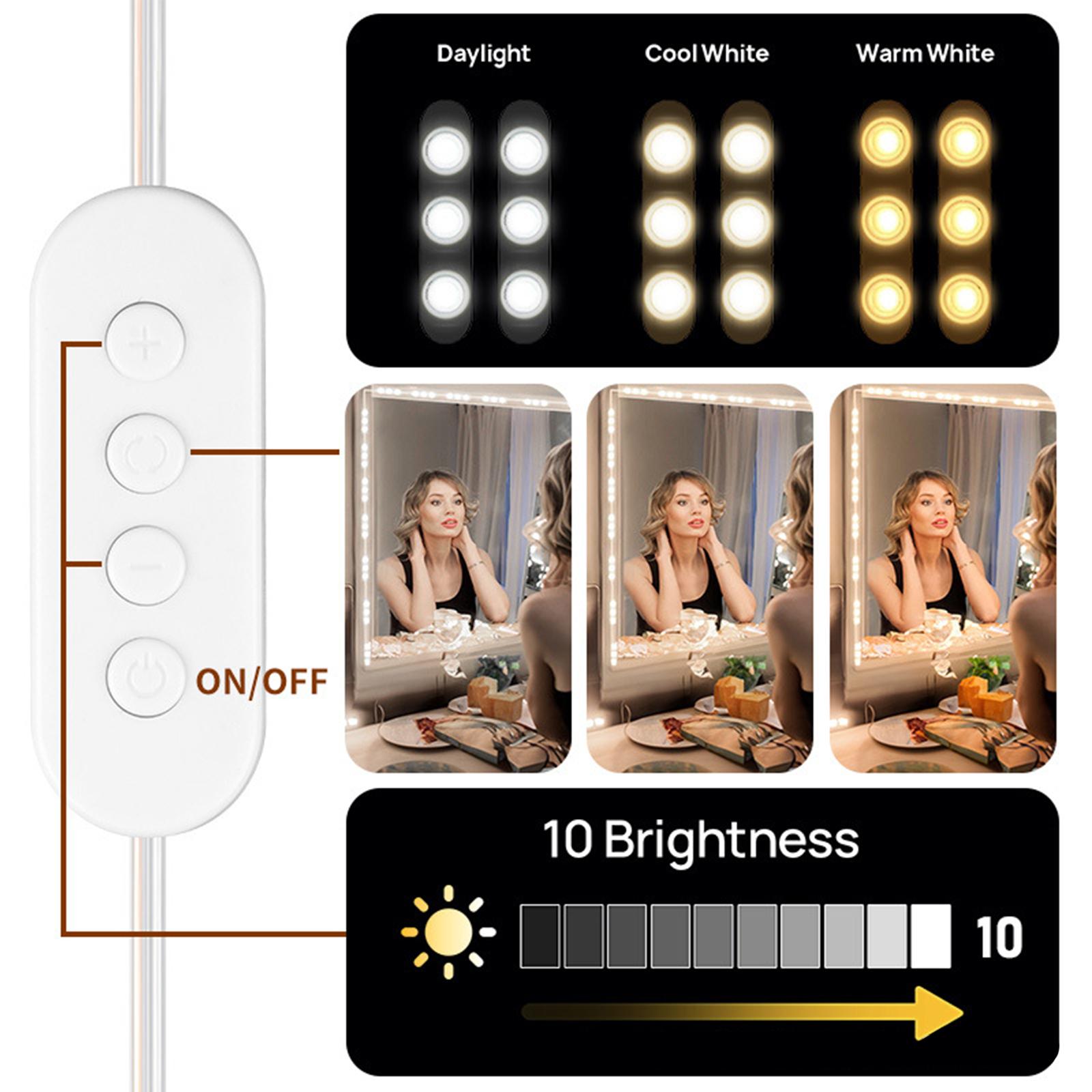 10FT Makeup Vanity Light Module Self-Adhesive Makeup Mirror Light Dimmable Mirror Light Three Color Temperatures IP65 Waterproof USB Plug and Play
10FT Makeup Vanity Light Module Self-Adhesive Makeup Mirror Light Dimmable Mirror Light Three Color Temperatures IP65 Waterproof USB Plug and Play