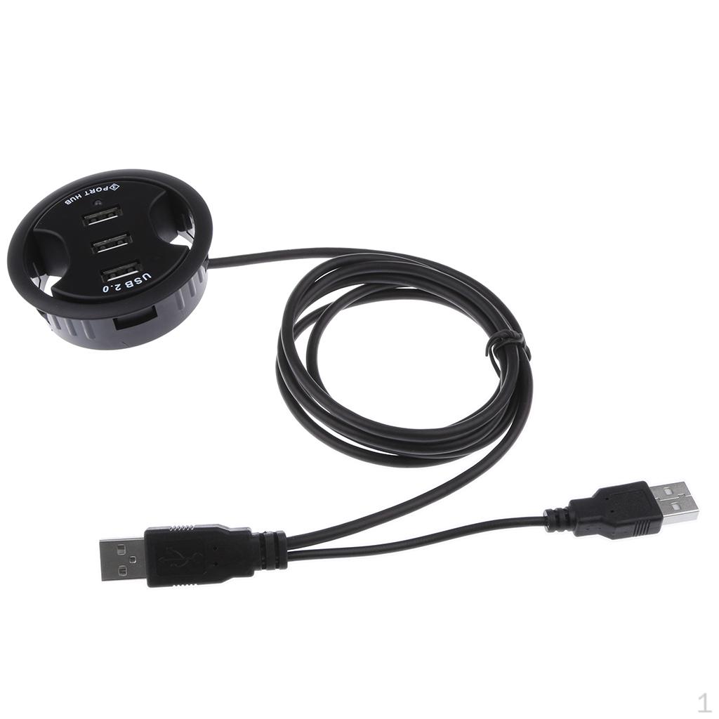 3Port USB 2.0 HUB Splitter Computer Cable Hole Cover Mount
3Port USB 2.0 HUB Splitter Computer Cable Hole Cover Mount