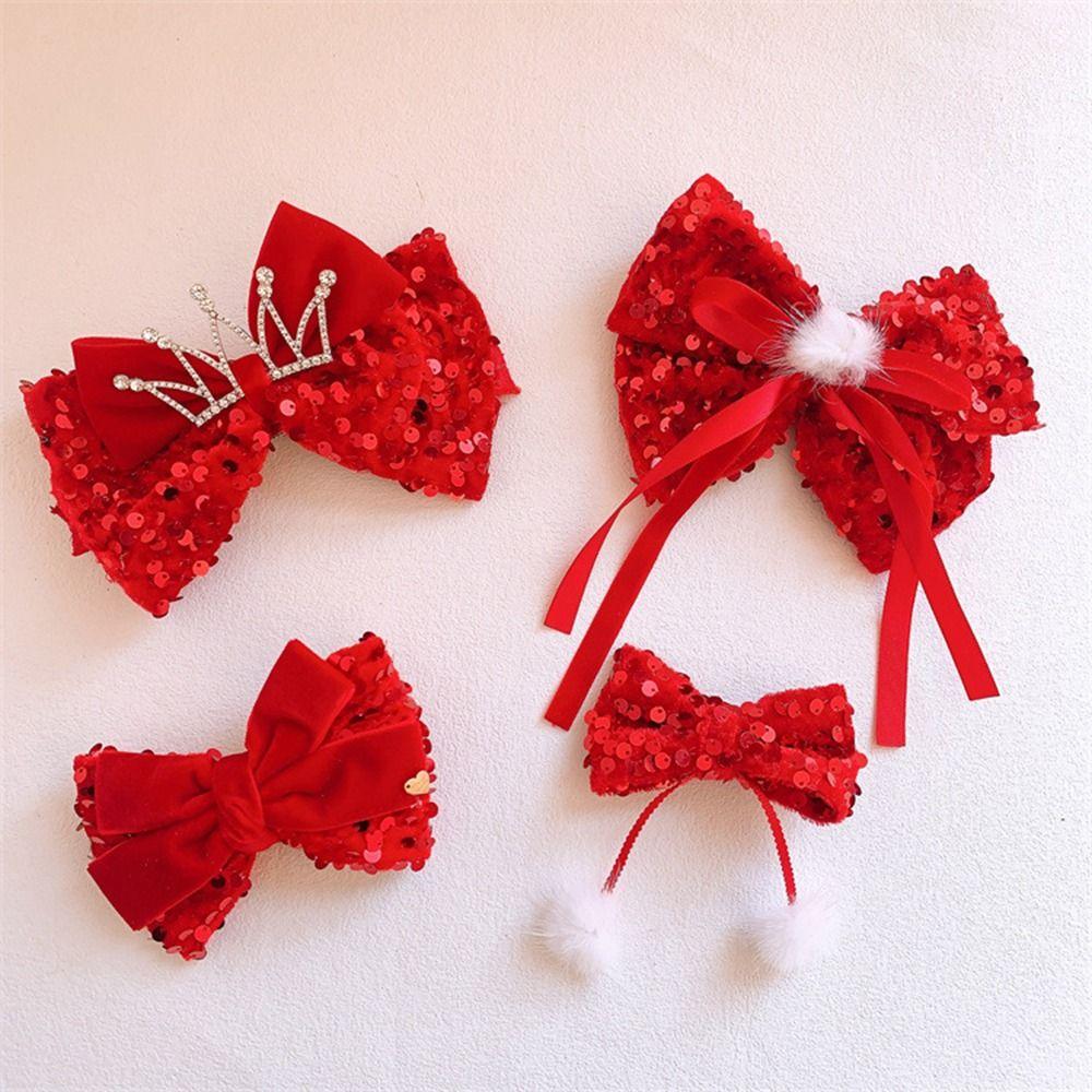Women For Girl Sequins Red Bowknot Hair Clip Hair Accessories Korean Style Hairpin Female Barrettes
Women For Girl Sequins Red Bowknot Hair Clip Hair Accessories Korean Style Hairpin Female Barrettes