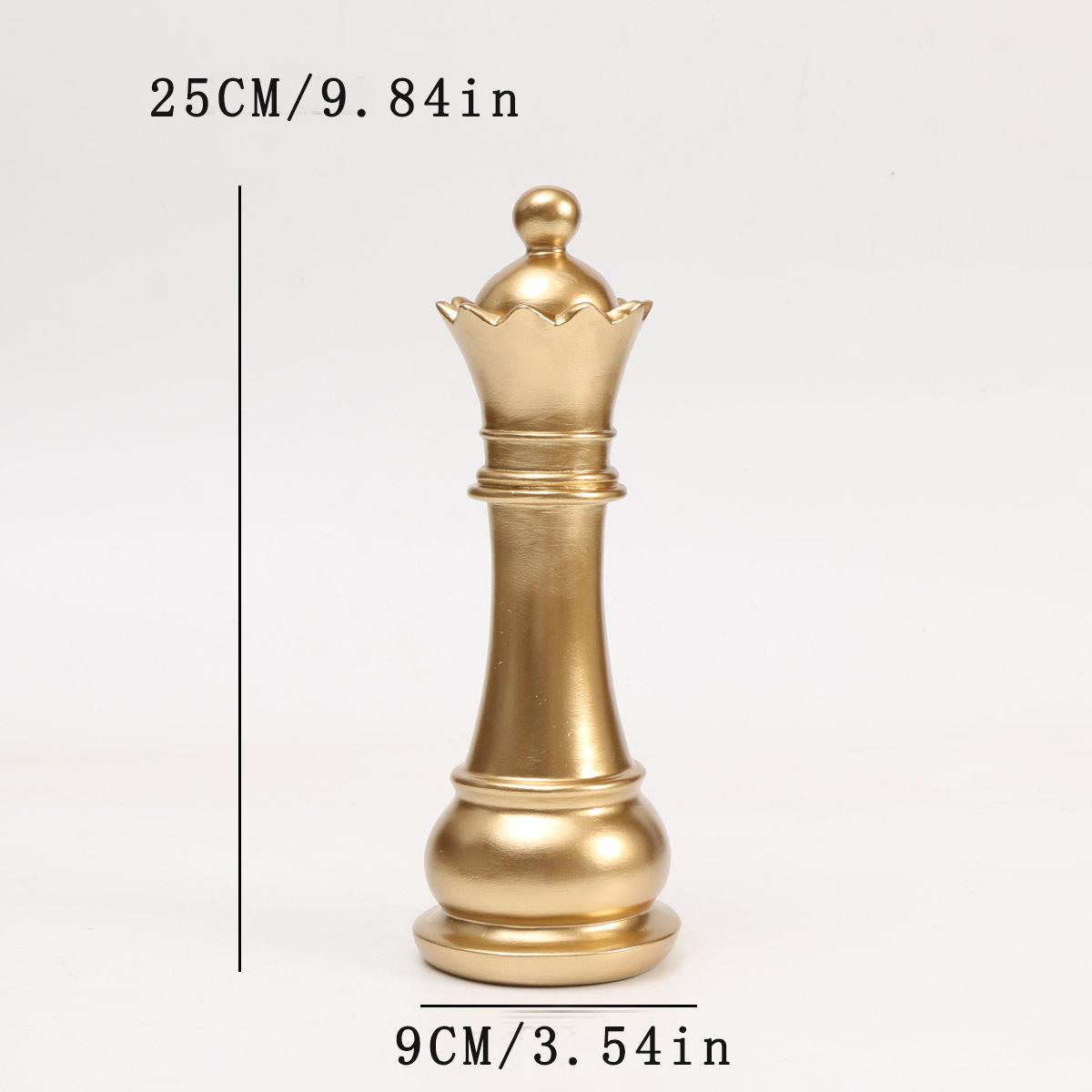 1 шт. Скульптура для украшения международных шахмат, Полимерная шахматная статуэтка, Золотые шахматные фигуры, Витринный орнамент, Креативный домашний декор
1 шт. Скульптура для украшения международных шахмат, Полимерная шахматная статуэтка, Золотые шахматные фигуры, Витринный орнамент, Креативный домашний декор