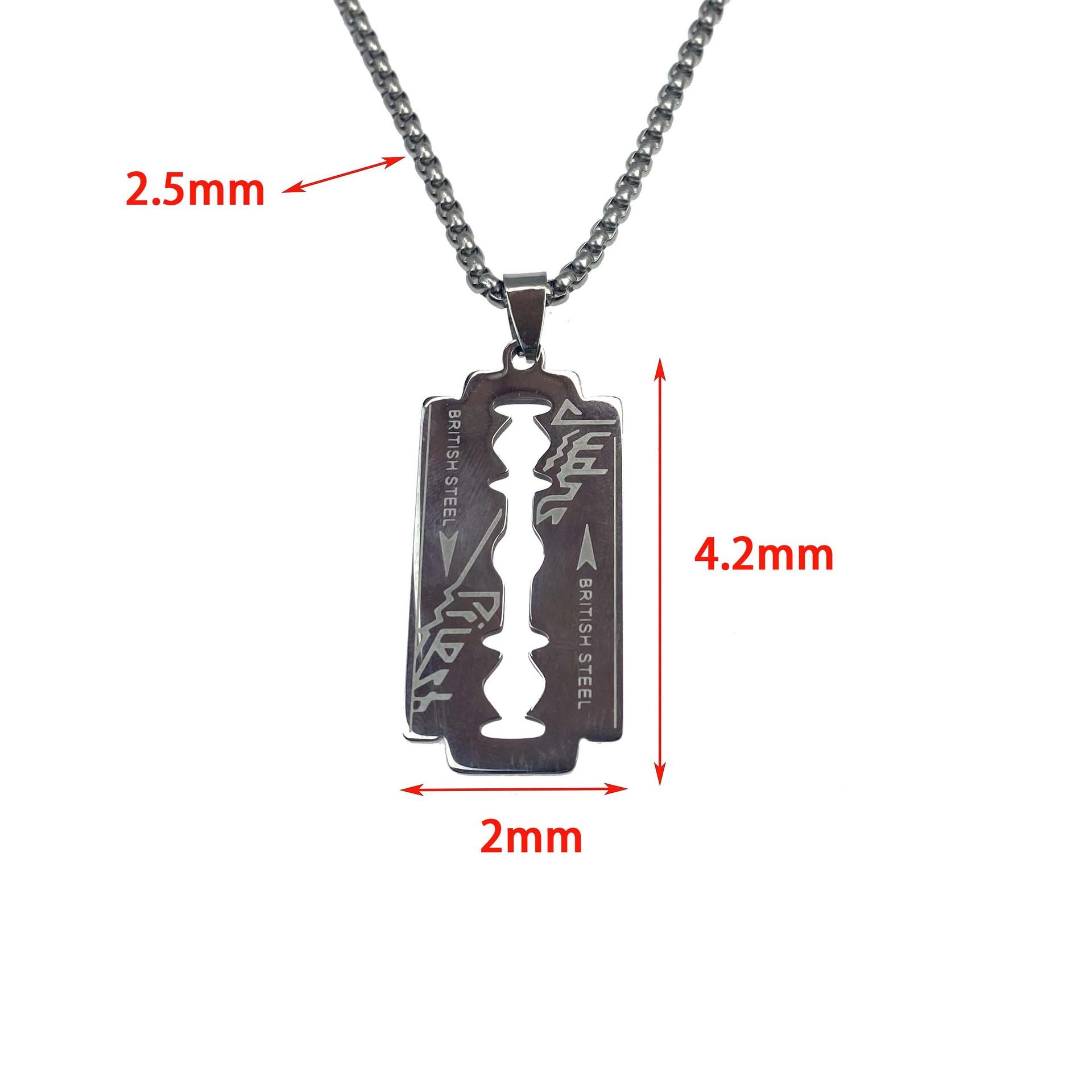 Британская рок-группа Judas Priest Ожерелье Хипстерская подвеска-бритва Хип-хоп Хип-хоп аксессуары
Британская рок-группа Judas Priest Ожерелье Хипстерская подвеска-бритва Хип-хоп Хип-хоп аксессуары