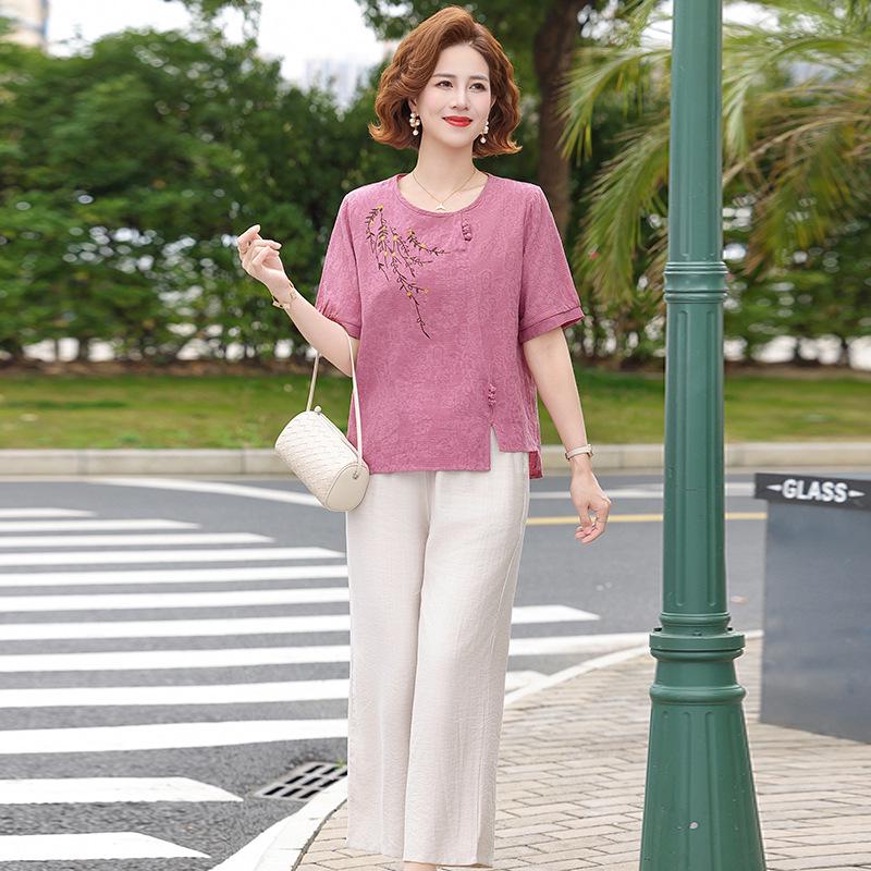 Embroidered Cotton Linen Short Sleeve Two-Piece Set for Middle-Aged & Elderly (Plus Size) - Summer 2026 Collection 5XL фиолетовый
Embroidered Cotton Linen Short Sleeve Two-Piece Set for Middle-Aged & Elderly (Plus Size) - Summer 2026 Collection 5XL фиолетовый