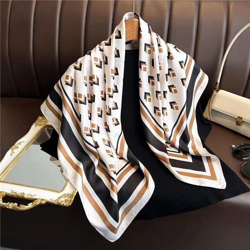 Popular Twill Shawls Europe And America Fashion Bandannas New Print Sunscreen 90Cm Kerchief Four Seasons Square Silk Scarves
Popular Twill Shawls Europe And America Fashion Bandannas New Print Sunscreen 90Cm Kerchief Four Seasons Square Silk Scarves