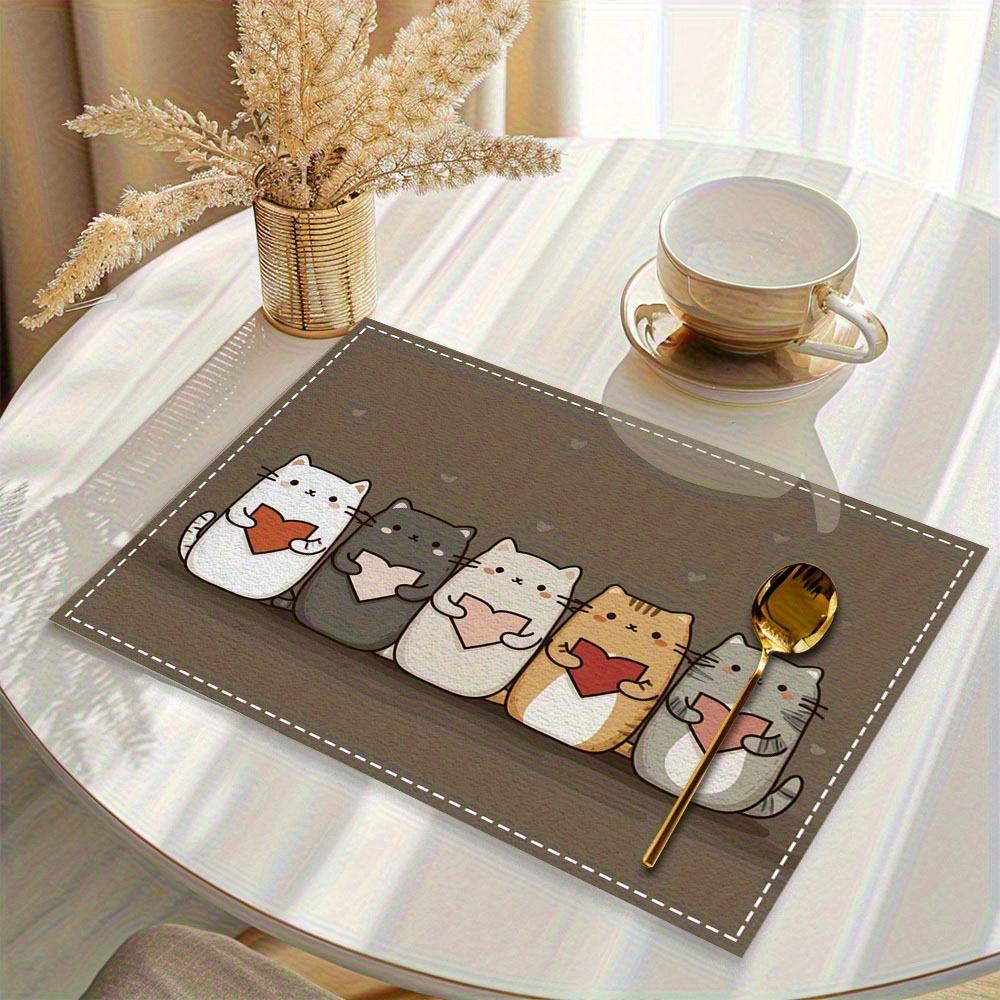4 шт. Мультяшні килимки під тарілку з візерунком кошеня з серцем, Теплоізоляційні килимки під тарілку, Миючі поліестерові килимки під тарілку, Килимки під тарілку для збереження тепла, Настільний 4pcs
4 шт. Мультяшні килимки під тарілку з візерунком кошеня з серцем, Теплоізоляційні килимки під тарілку, Миючі поліестерові килимки під тарілку, Килимки під тарілку для збереження тепла, Настільний 4pcs