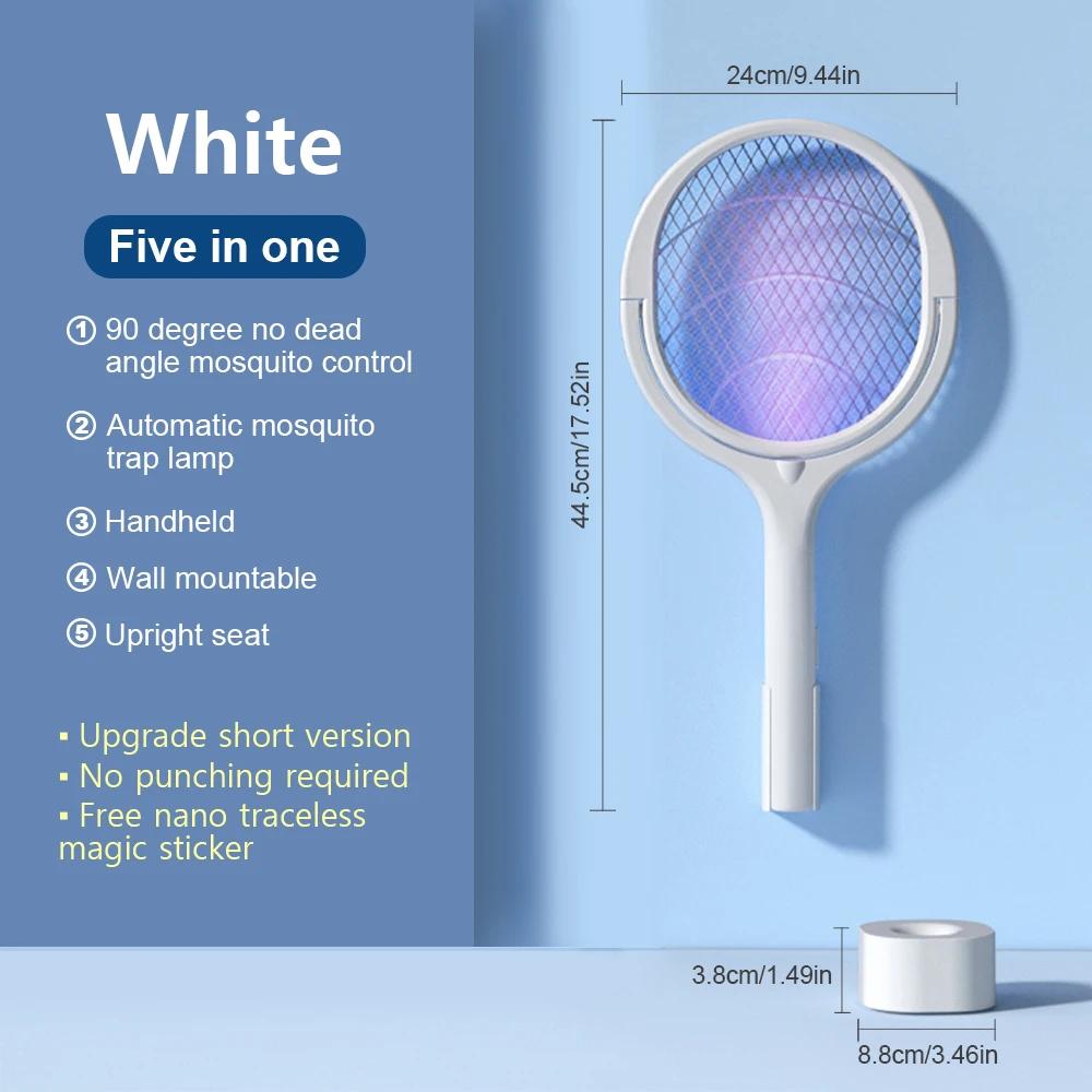 3500V 5in1 Mosquito Killer Lamp Multicunctional Angle Adjustable Bug Zapper Electric USB Rechargeable Mosquito Fly Bat Swatter
3500V 5in1 Mosquito Killer Lamp Multicunctional Angle Adjustable Bug Zapper Electric USB Rechargeable Mosquito Fly Bat Swatter