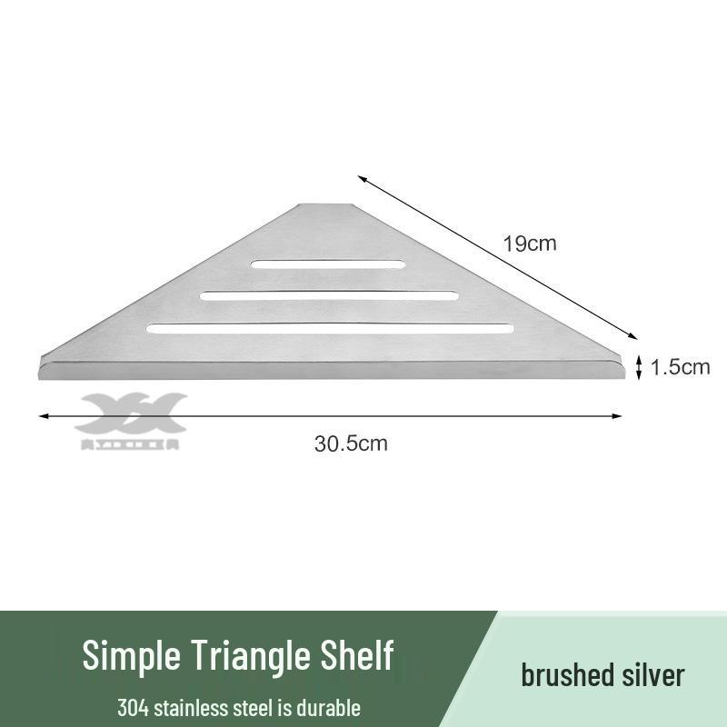304 Stainless Steel Triangle Bathroom Shelf - Shower/Toilet Corner Storage
304 Stainless Steel Triangle Bathroom Shelf - Shower/Toilet Corner Storage