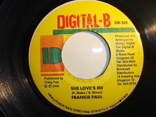 7inch Record FRANKIE PAUL - She Love s Me DB339 Digital-B 2006 Jamaica Reggae, Ska & Dub Used
7inch Record FRANKIE PAUL - She Love s Me DB339 Digital-B 2006 Jamaica Reggae, Ska & Dub Used