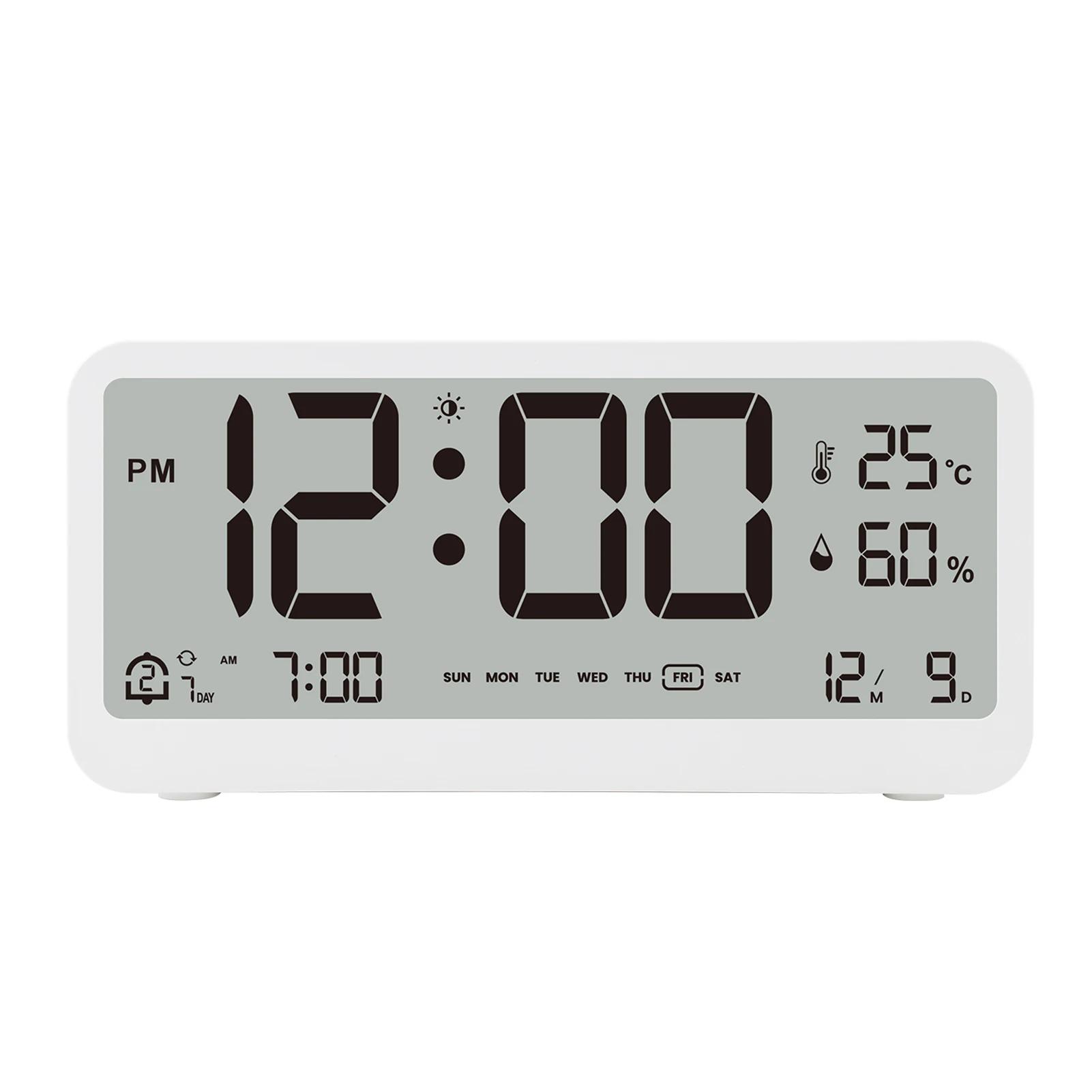 LED Brightness Adjustable Digital Clock Multifunctional Temperature Humidity Displaying Alarm Clock with Dual Alarm Auto-Dimming білий
LED Brightness Adjustable Digital Clock Multifunctional Temperature Humidity Displaying Alarm Clock with Dual Alarm Auto-Dimming білий