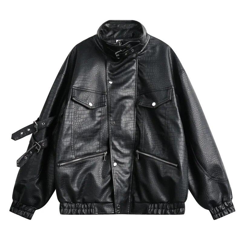 2023 New PU Leather Crocodile Pattern Men s Coat Casual Fashion Loose Jacket Couple Clip Fashion Motorcycle Wear Streetwear Ropa
2023 New PU Leather Crocodile Pattern Men s Coat Casual Fashion Loose Jacket Couple Clip Fashion Motorcycle Wear Streetwear Ropa