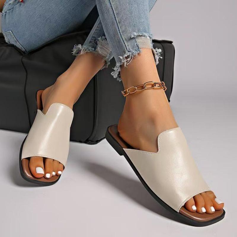 Летние шлепанцы на плоской подошве, универсальная уличная обувь, шлепанцы из одного слова, модные и легкие новые сандалии 43
Летние шлепанцы на плоской подошве, универсальная уличная обувь, шлепанцы из одного слова, модные и легкие новые сандалии 43