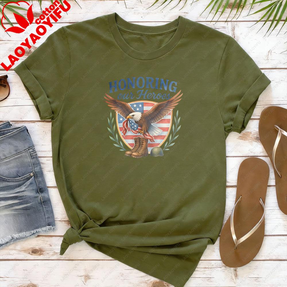 Honoring Our Heroes Shirt Patriotic USA Eagle Tee Fashion Eagle Graphic Tops Women Fashion Tops Loose Harajuku Clothes 4XL
Honoring Our Heroes Shirt Patriotic USA Eagle Tee Fashion Eagle Graphic Tops Women Fashion Tops Loose Harajuku Clothes 4XL