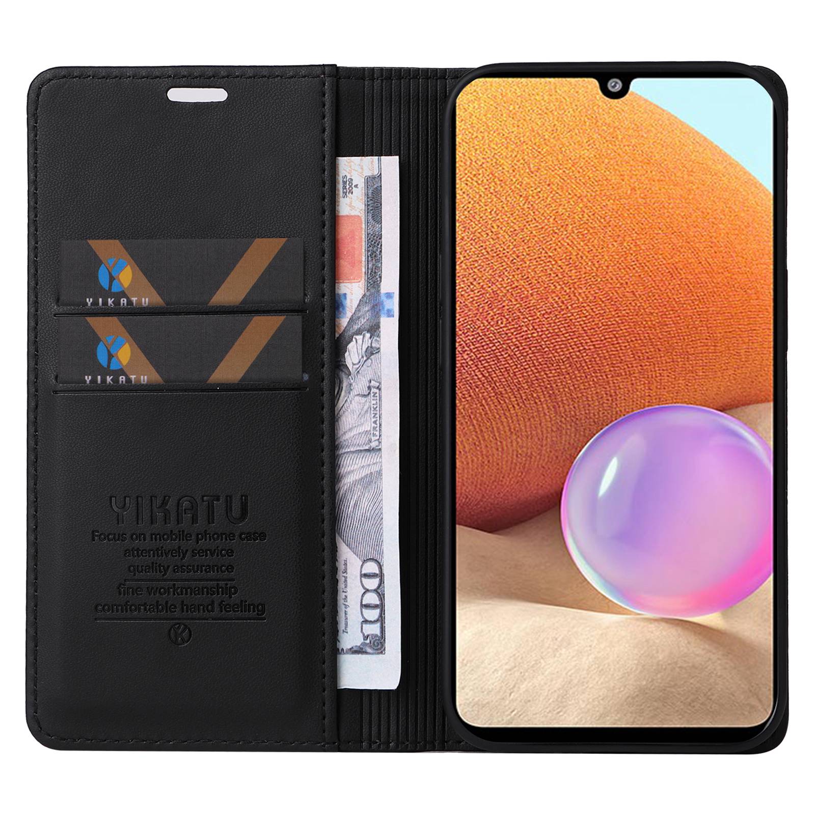 YIKATU YK- 001 for Samsung Galaxy A32 4G (EU Version),Full Protection Phone Wallet Case Stand Magnetic Closure Protective Anti-wear Flip Cover Black
YIKATU YK- 001 for Samsung Galaxy A32 4G (EU Version),Full Protection Phone Wallet Case Stand Magnetic Closure Protective Anti-wear Flip Cover Black