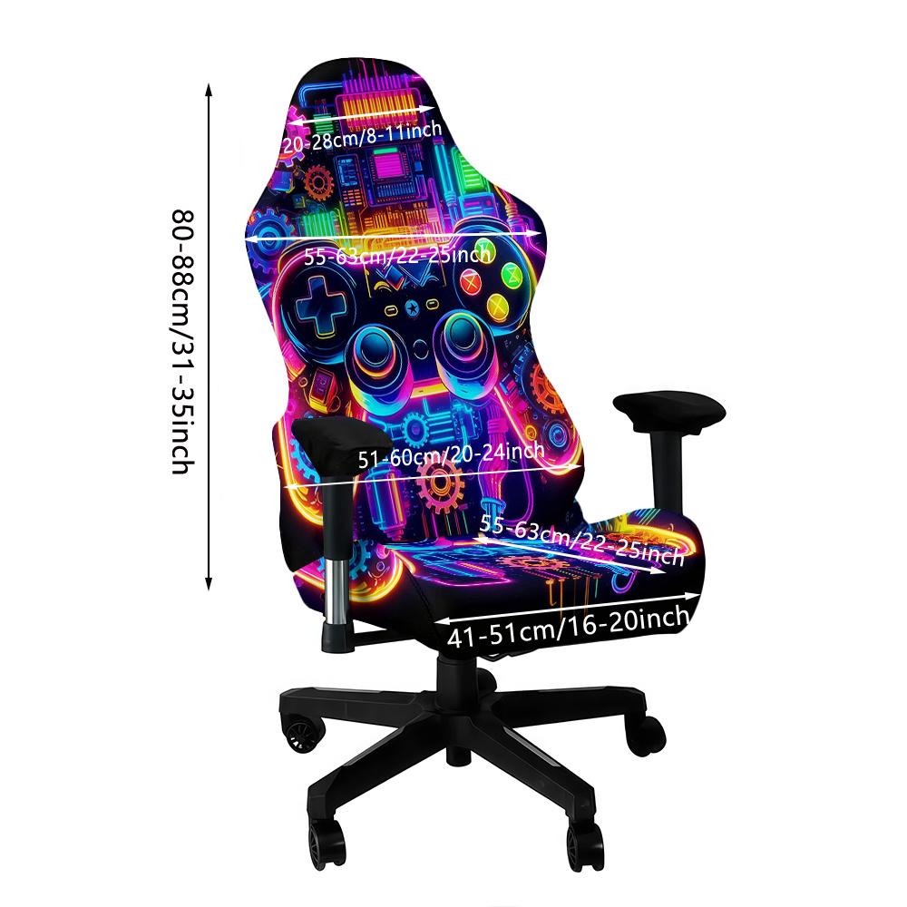 A Set of Colorful Gaming Chair Covers Fluorescent Patterns Glow Elastic Milk Fabric for Decorating Office Bedroom Gaming Chairs белый
A Set of Colorful Gaming Chair Covers Fluorescent Patterns Glow Elastic Milk Fabric for Decorating Office Bedroom Gaming Chairs белый