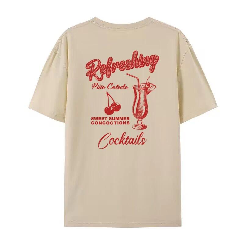 Cherry Cocktail Back Print Retro Graphic Tees Women Cocktail Drinking TShirts Summer Loose Beach T Shirt Unisex Vacation Tops 4XL
Cherry Cocktail Back Print Retro Graphic Tees Women Cocktail Drinking TShirts Summer Loose Beach T Shirt Unisex Vacation Tops 4XL