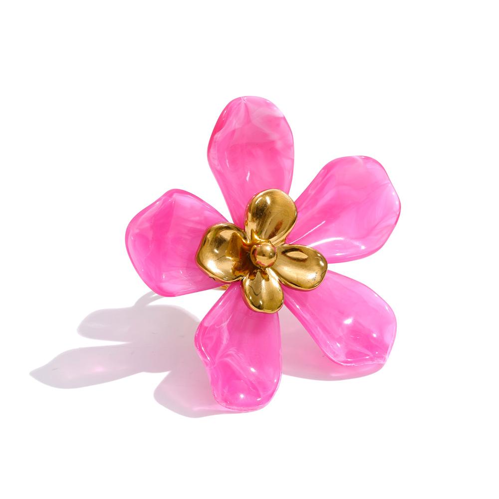 Yhpup Stainless Steel Resin Flower Adjustable Ring New Arrivals Y2K Waterproof Summer Stylish Golden Finger Trendy Jewelry Gift resizable
Yhpup Stainless Steel Resin Flower Adjustable Ring New Arrivals Y2K Waterproof Summer Stylish Golden Finger Trendy Jewelry Gift resizable