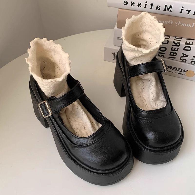 Весенние туфли Мэри Джейн в стиле ретро с легким ртом, французские новые, с высоким каблуком, на платформе, маленькие кожаные туфли для женщин, коричневого цвета 35 чёрный
Весенние туфли Мэри Джейн в стиле ретро с легким ртом, французские новые, с высоким каблуком, на платформе, маленькие кожаные туфли для женщин, коричневого цвета 35 чёрный