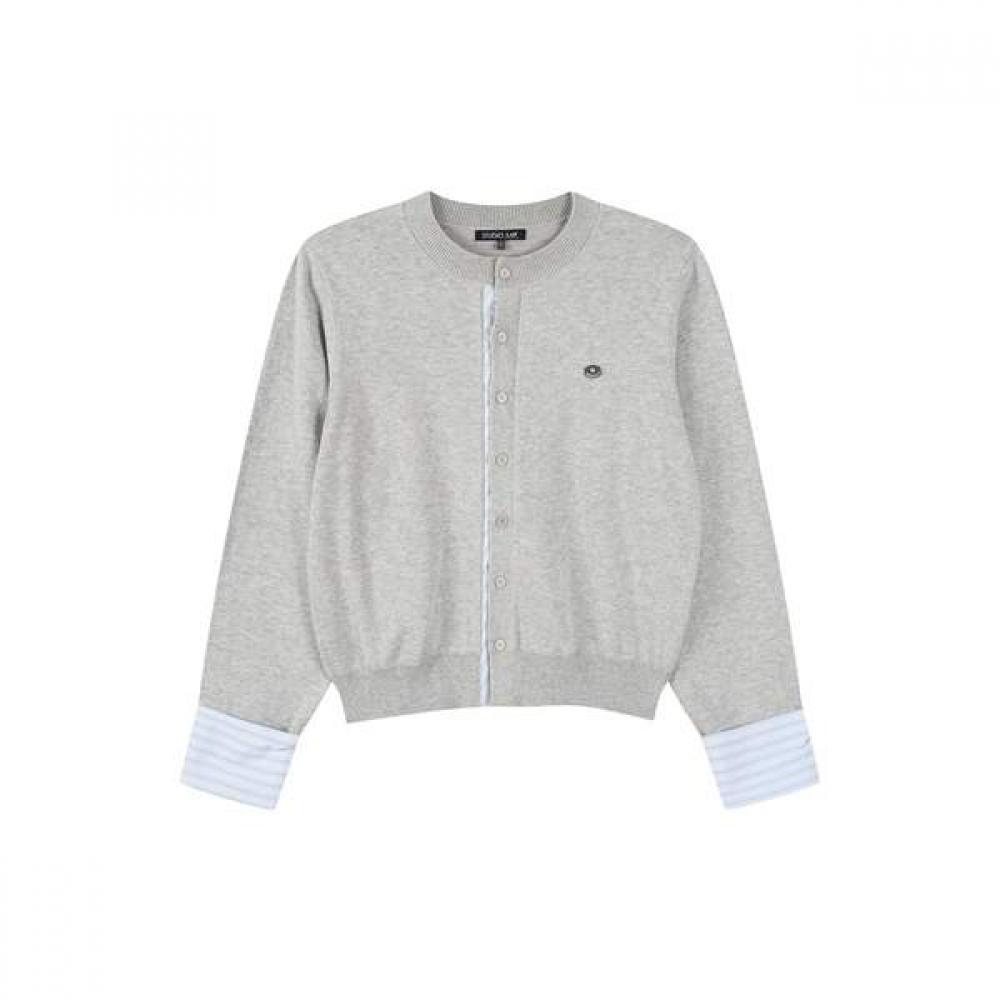 Lap Color Block Round Cardigan As1kg262 MG (melange gray)/FF
Lap Color Block Round Cardigan As1kg262 MG (melange gray)/FF