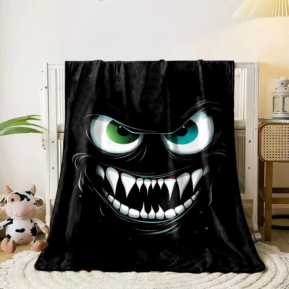 A sinister face with glowing eyes and sharp white teeth on a dark background. for all seasons blanket lunch break throw gift 80cm x 120cm
A sinister face with glowing eyes and sharp white teeth on a dark background. for all seasons blanket lunch break throw gift 80cm x 120cm