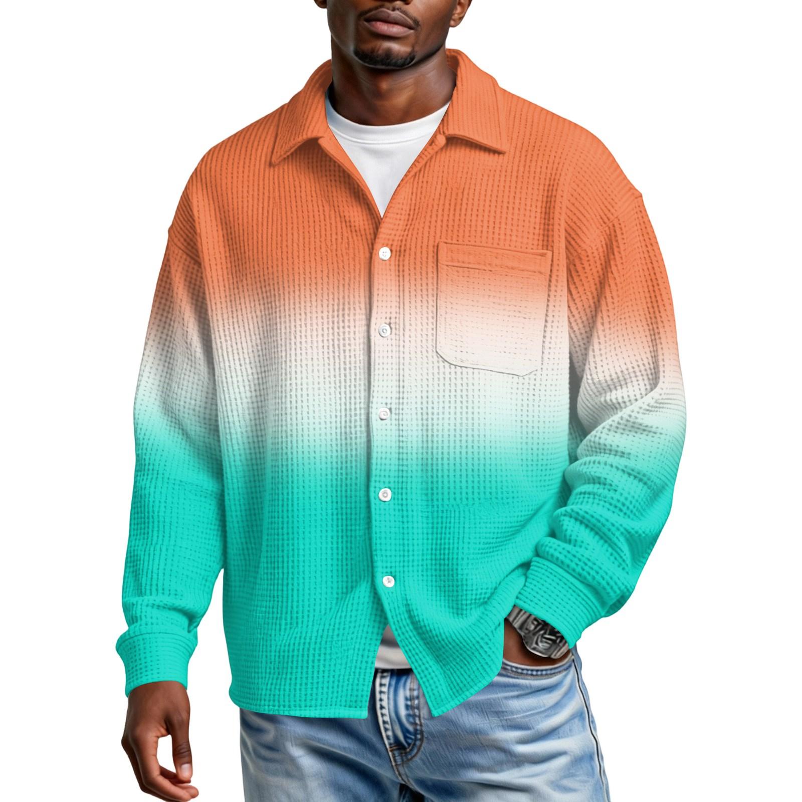 Чоловіча повсякденна сорочка з довгим рукавом, на ґудзиках, з кишенею XL
Чоловіча повсякденна сорочка з довгим рукавом, на ґудзиках, з кишенею XL