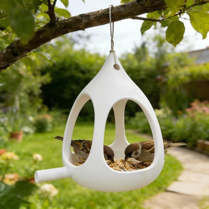 Plastic Bird Feeder House Water-Resistant Rain-Resistant Feeding Station Birdhouse Hanging Bird Feeder Under-Eaves Use білий
Plastic Bird Feeder House Water-Resistant Rain-Resistant Feeding Station Birdhouse Hanging Bird Feeder Under-Eaves Use білий