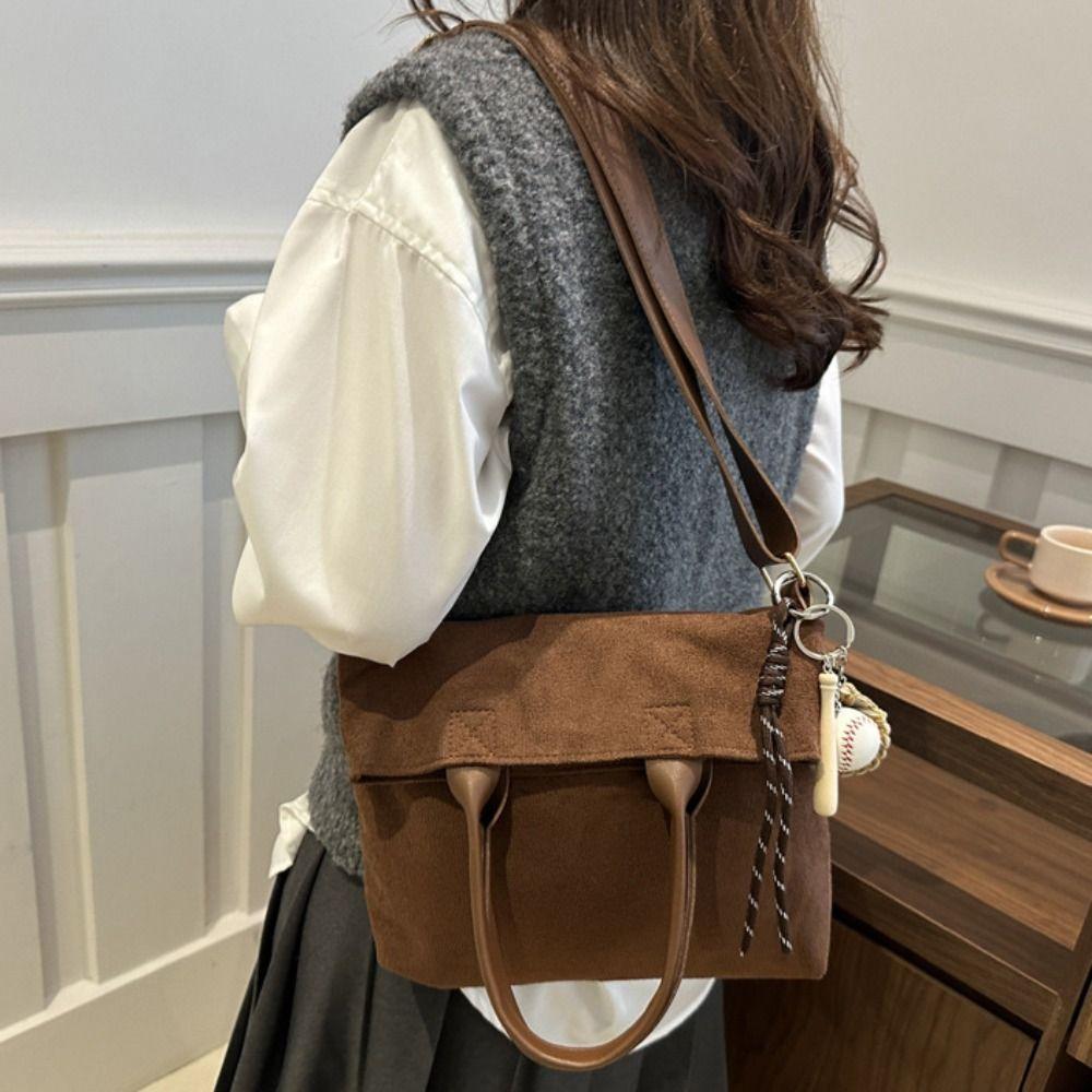Handbag Vintage PU Crossbody Bag Large Capacity Female Tote Bag Suede Velvet Shoulder Bag Children Brown
Handbag Vintage PU Crossbody Bag Large Capacity Female Tote Bag Suede Velvet Shoulder Bag Children Brown