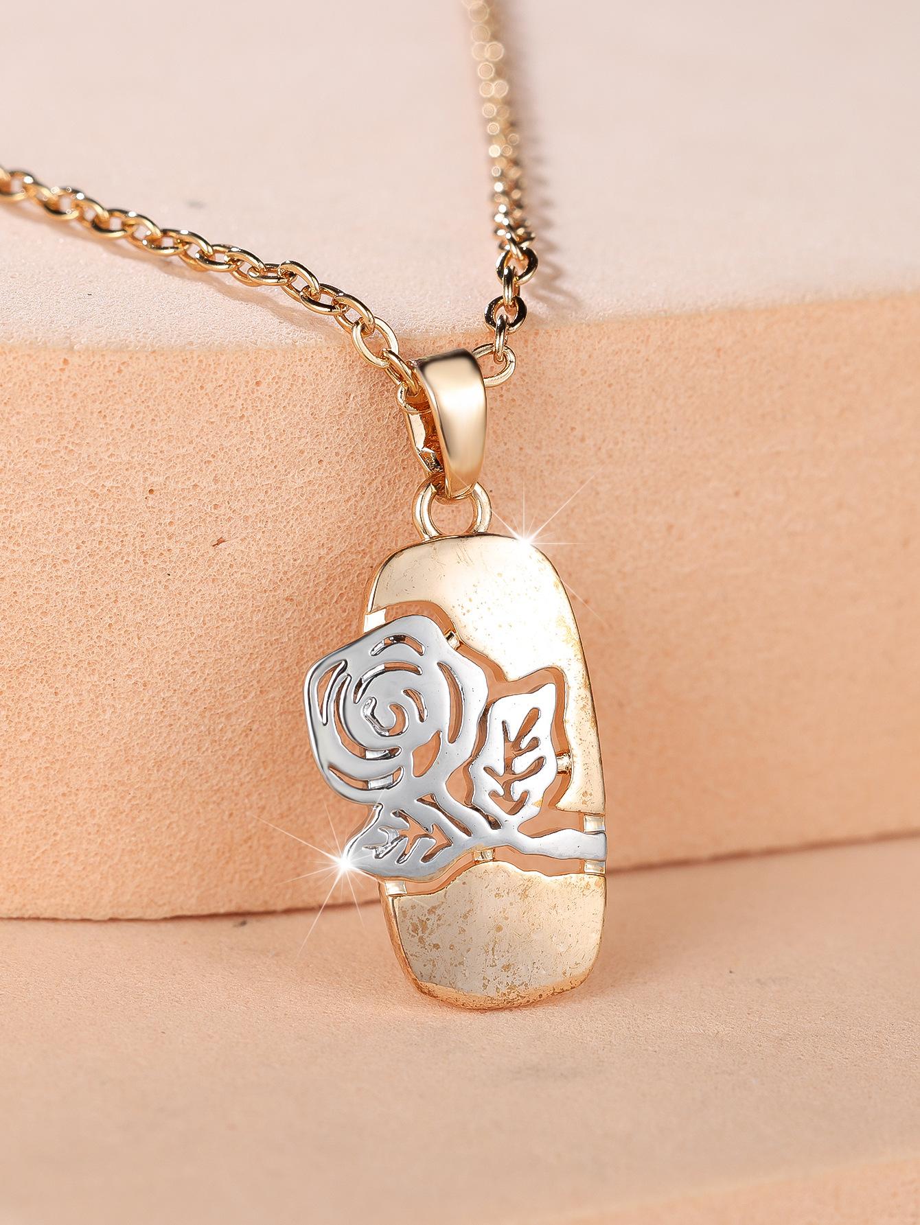 Hollow flower pendant necklace, stylish exquisite neck jewelry gift
Hollow flower pendant necklace, stylish exquisite neck jewelry gift