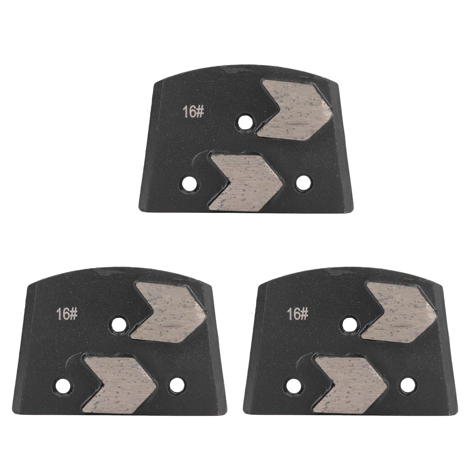 3Pcs Diamond Grinding Shoe Black Trapezoid 2 Arrow Teeth Concrete Floor Polishing Pad 16 Grit
3Pcs Diamond Grinding Shoe Black Trapezoid 2 Arrow Teeth Concrete Floor Polishing Pad 16 Grit