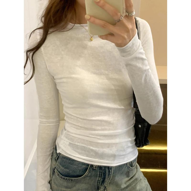 Spring Autumn T shirt Women Tops Solid Long Sleeve Ruched O Neck Tshirts Female Korean Casual Streetwear High Quality Base Tees S білий
Spring Autumn T shirt Women Tops Solid Long Sleeve Ruched O Neck Tshirts Female Korean Casual Streetwear High Quality Base Tees S білий