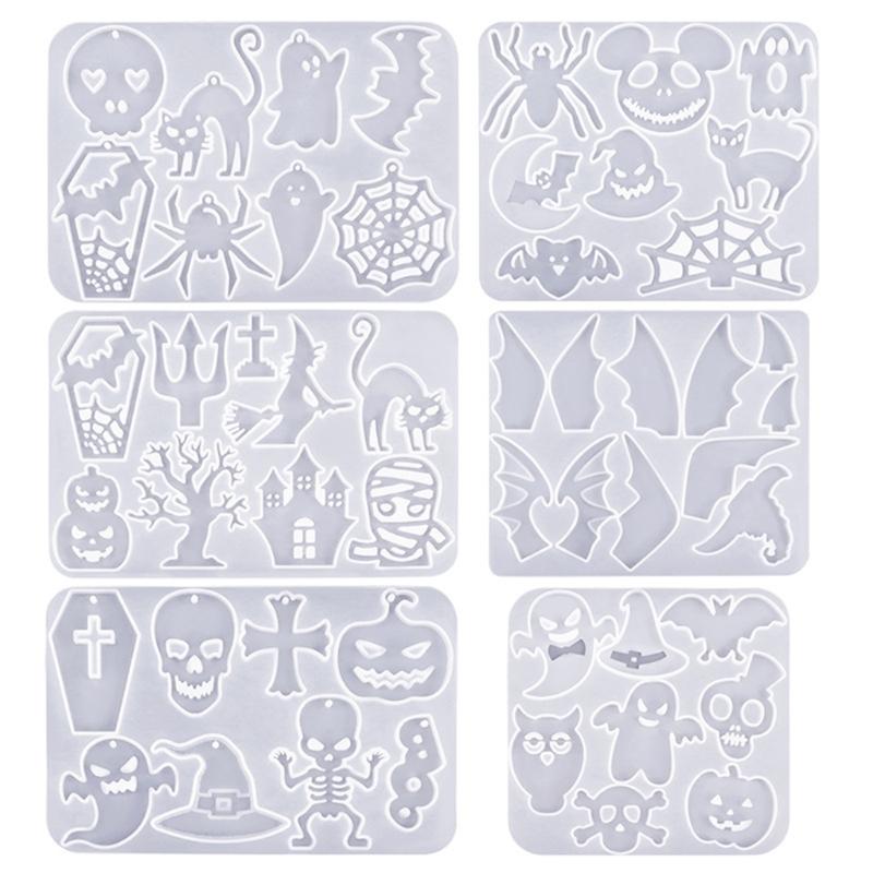 6Pcs/set Halloween Crystal Silicone Mold Set DIY Jewelry Making Mold Unique Skull Pumpkin Earrings Pendants Resin Molds 1
6Pcs/set Halloween Crystal Silicone Mold Set DIY Jewelry Making Mold Unique Skull Pumpkin Earrings Pendants Resin Molds 1