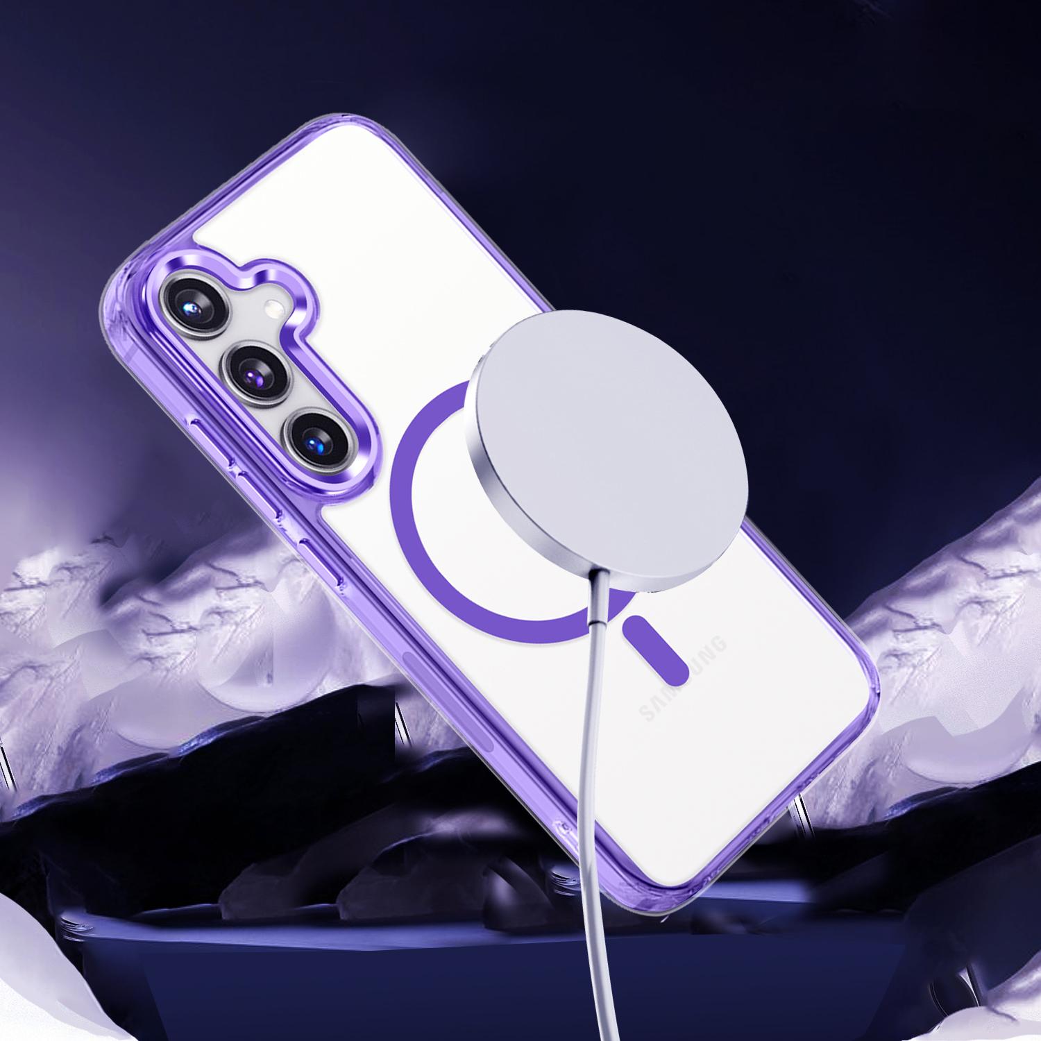 For Samsung Galaxy S24+ Clear Case Shockproof PC+TPU Phone Cover Compatible with MagSafe Purple
For Samsung Galaxy S24+ Clear Case Shockproof PC+TPU Phone Cover Compatible with MagSafe Purple