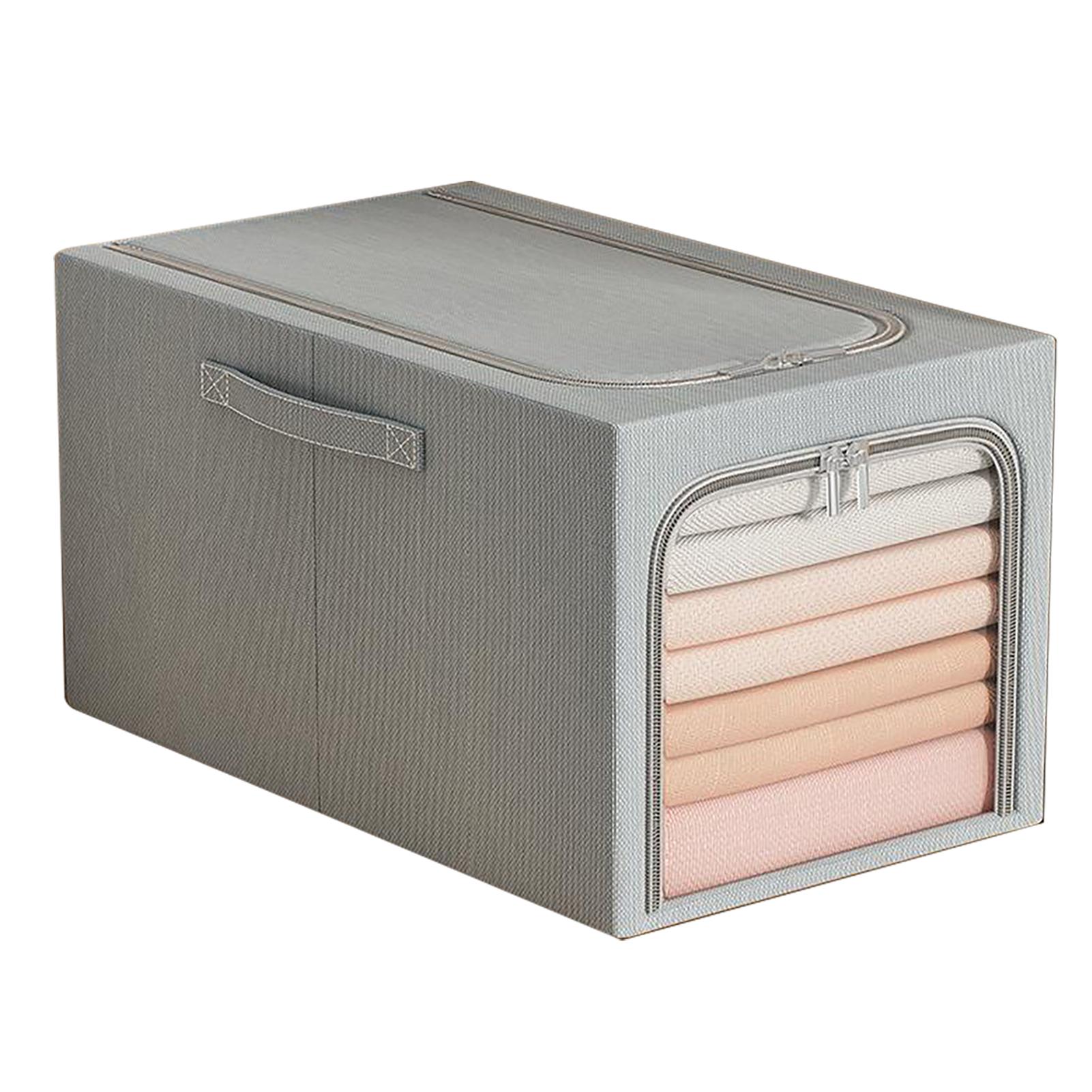 Clothes Storage Bag 50L Clothes Storage Bin Bedroom Storage Box with Metal Frame Handle 47x35x30cm сірий
Clothes Storage Bag 50L Clothes Storage Bin Bedroom Storage Box with Metal Frame Handle 47x35x30cm сірий