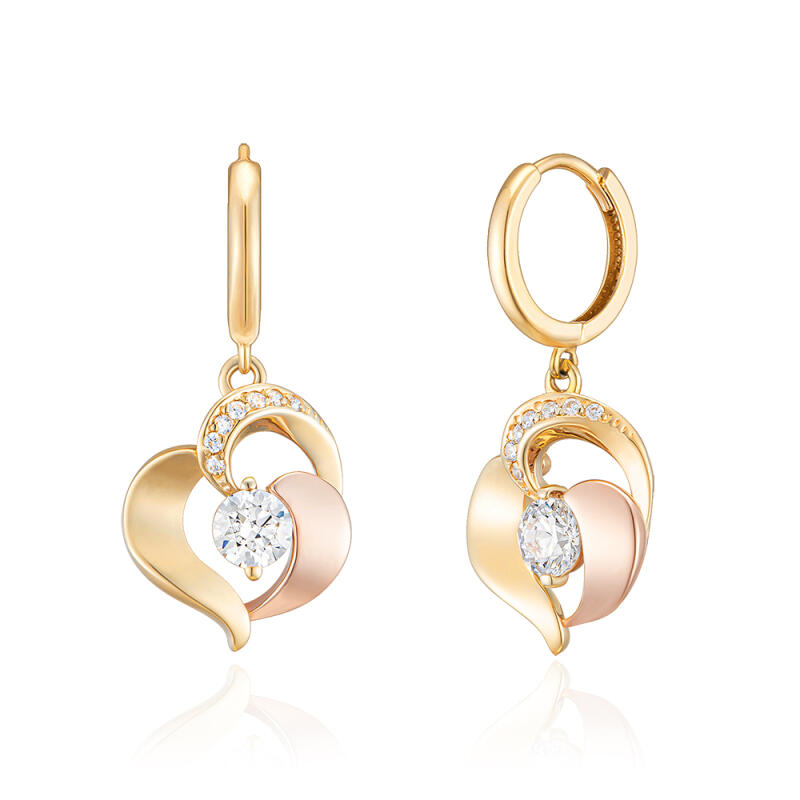 14K Gold Earrings One-Touch Ring Romantic Heart BS03021E Combi
14K Gold Earrings One-Touch Ring Romantic Heart BS03021E Combi
