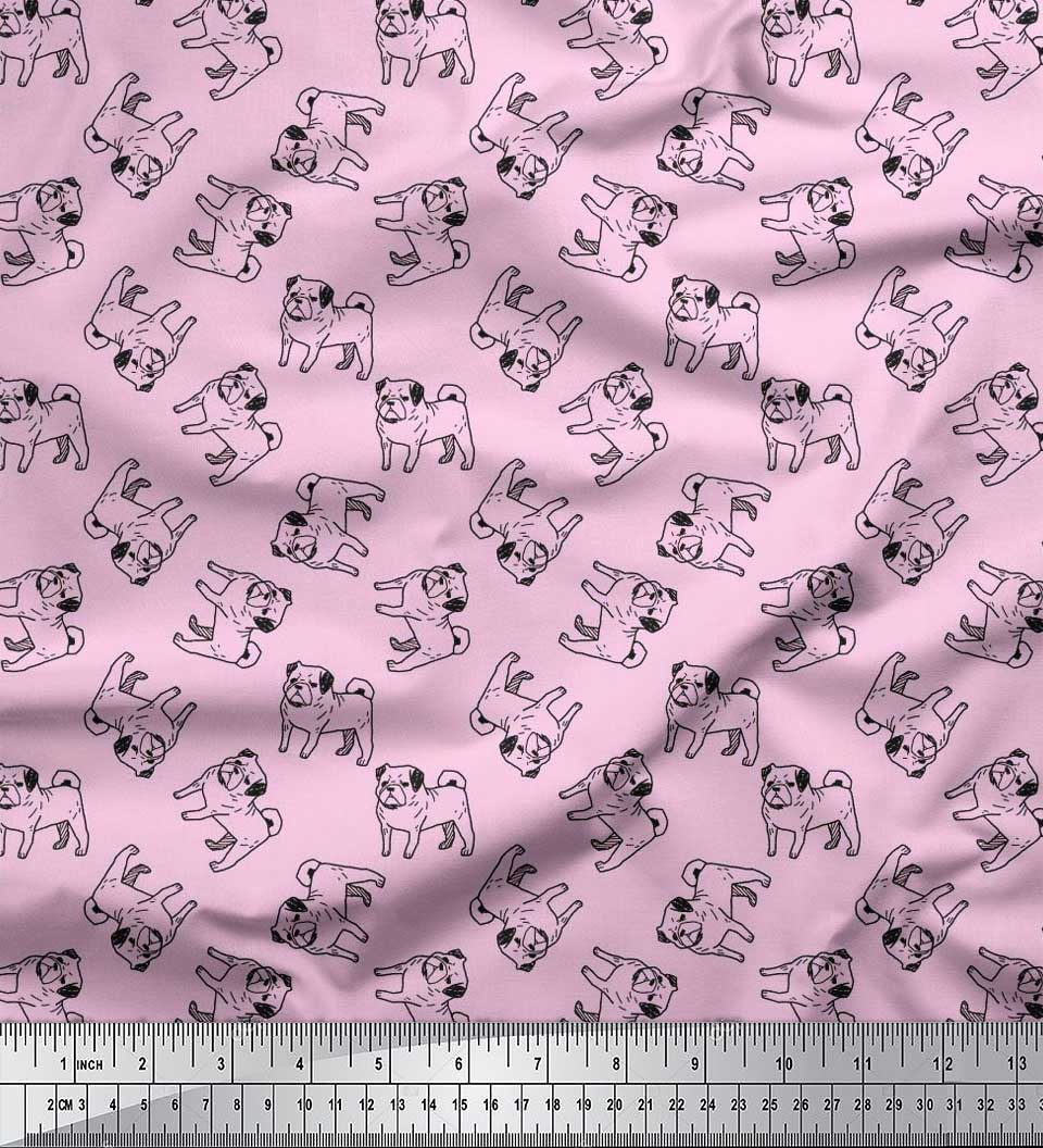 Тканина для рукоділля з японського крепового атласу Soimoi з принтом «Мопс» на метри 42 дюйми 42 Inch Wide - Poly Crepe рожевий
Тканина для рукоділля з японського крепового атласу Soimoi з принтом «Мопс» на метри 42 дюйми 42 Inch Wide - Poly Crepe рожевий