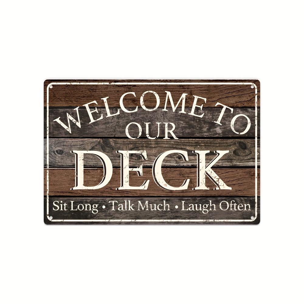 1 шт. Очаровательная винтажная металлическая табличка «Добро пожаловать на нашу палубу», идеальный настенный декор для дома, корабельной каюты, шале, лодки, судна, автобуса 20x30cm
1 шт. Очаровательная винтажная металлическая табличка «Добро пожаловать на нашу палубу», идеальный настенный декор для дома, корабельной каюты, шале, лодки, судна, автобуса 20x30cm