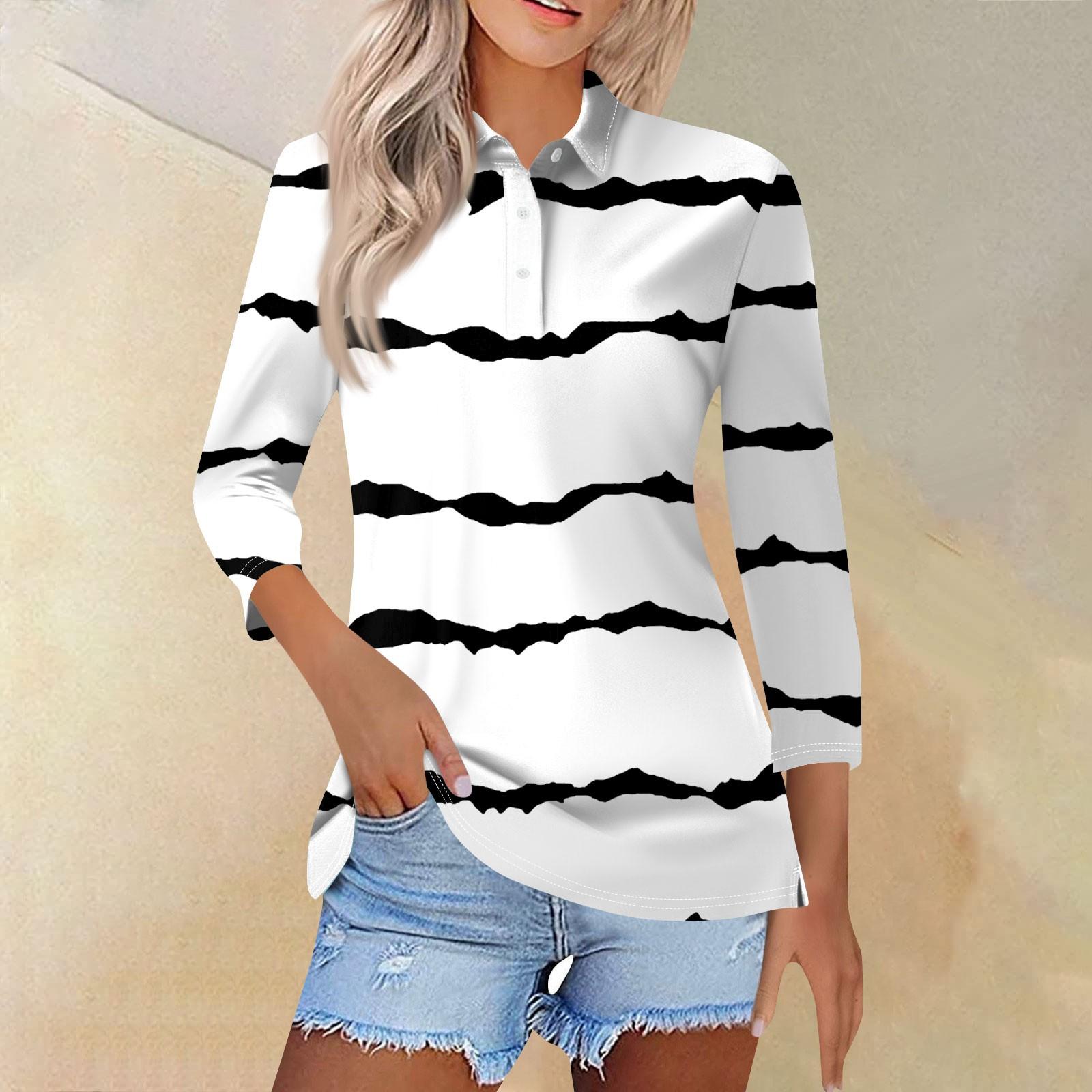 Женский модный повседневный топ на пуговицах с рукавом 3/4 и геометрическим принтом с лацканами XL
Женский модный повседневный топ на пуговицах с рукавом 3/4 и геометрическим принтом с лацканами XL