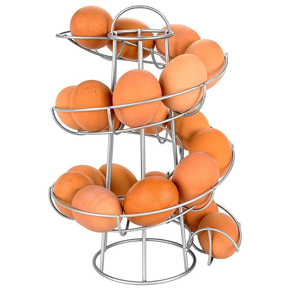 Egg Spiraling Dispenser Rack Egg Storage Organizer Holder Multi Function Steel Store Black Display Iron Art for Kitchen
Egg Spiraling Dispenser Rack Egg Storage Organizer Holder Multi Function Steel Store Black Display Iron Art for Kitchen